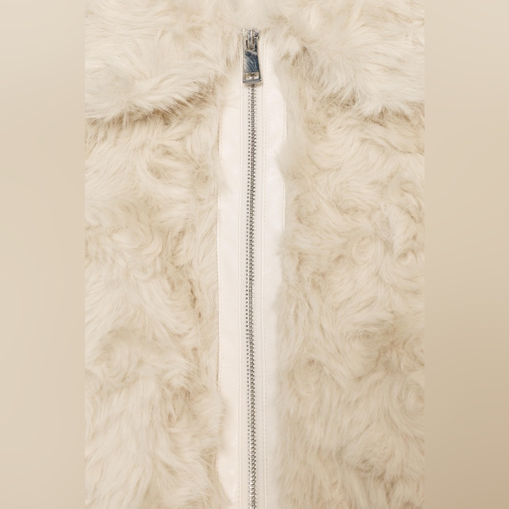 ZARA FAUX FUR BOMBER JACKET - Picture 9 of 11